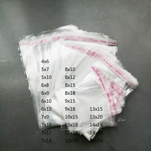 5000pcs Big Opp Bags Self Adhesive Clear Transparent Cello Bags Self Sealing Cellophane Plastic Bag for Jewelry Gift Packing Bag