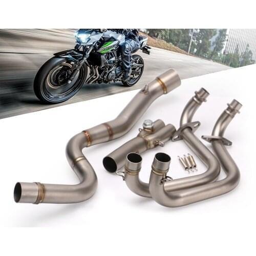 51mm For Kawasaki Z250 Z300 Ninja 250 300 Exhaust System Pipe Motorcycle Stainless Steel Front Collector Slip On Muffler
