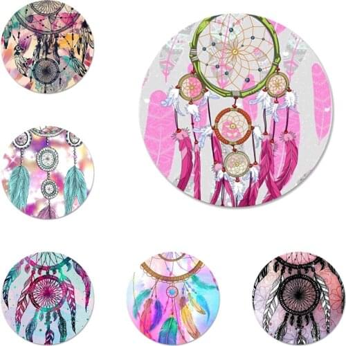 Diamond Painting Dream Catcher Icons Pins Badge Decoration Brooches Metal Badges For Clothes Backpack Decoration 58mm