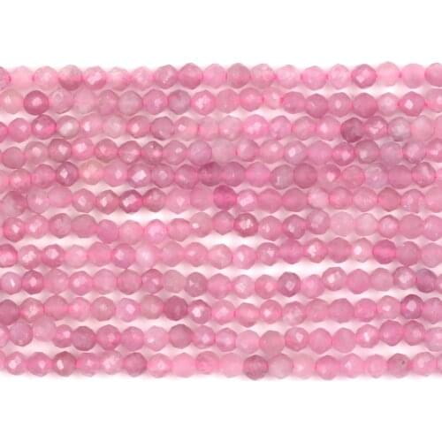 Natural Faceted Tourmaline Gemstones Stone Beads Round Loose Spacer Beads For Jewelry Making Bracelet Handmade