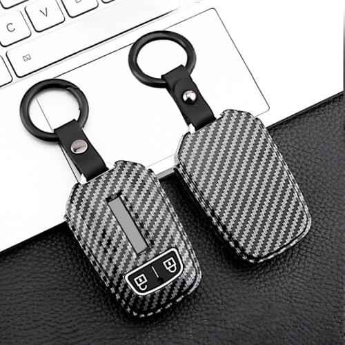 Car Key Case Cover Fob Protective For 2017-2019 Isuzu D-Max MUX TPU carbon fiber ABS Auto Smart Remote Keyless Protect Shell