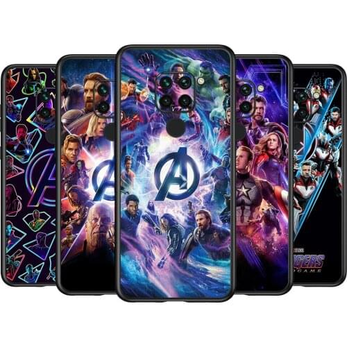 Marvel Avengers Logo For Xiaomi Redmi 9i 9T 9A 9C 9 8A 8 GO 7 7A S2 Y2 6 6A 5 5A 4X Prime Pro Plus Black Phone Case