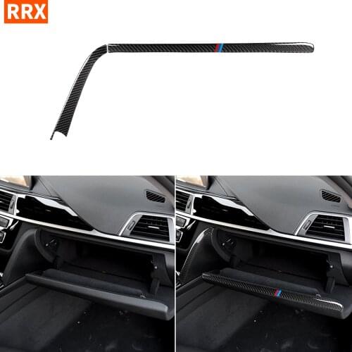 For BMW F30 F32 F34 2013-2018 Carbon Fiber Center Dash Trim Co-Pilot Storage Panel Stickers Decorative Strips Car Accessories