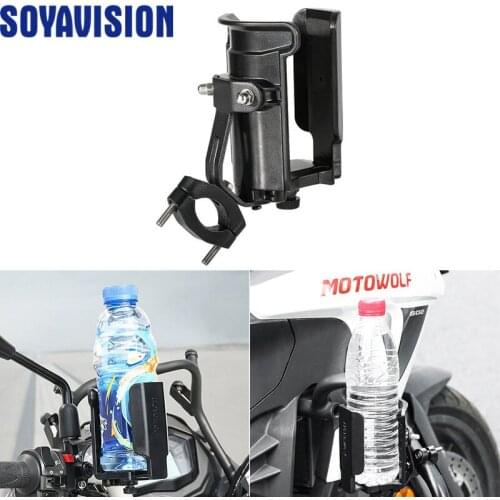 FOR BMW KAWASAKI YAMAHA Honda Crash Bar Water Bottle Motorbike Guard Drinking Cup Bracket Holder Motorcycle Bike Accessories