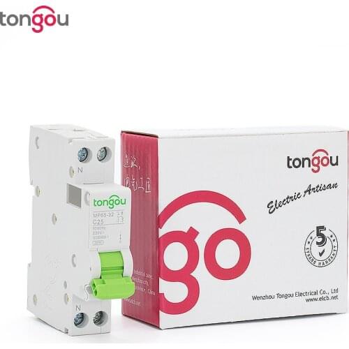 DPN 25A MCB 1P+N 110V 220V Curve C AC Mini Circuit Breaker With 5 Years Warranty