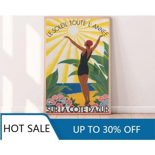 France Vintage Travel Colorful Wall Art Canvas Painting Posters Prints French Wall Decor Pictures For Aesthetic Home Decoration