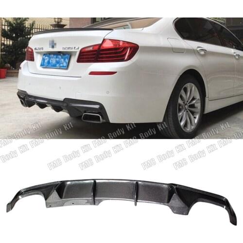 Carbon Fiber Rear Bumper Diffuser Lip For BMW 5 Series F10 M Sport M Tech Sedan 2012-2016 Rear Bumper Diffuser Lip Spoiler FRP