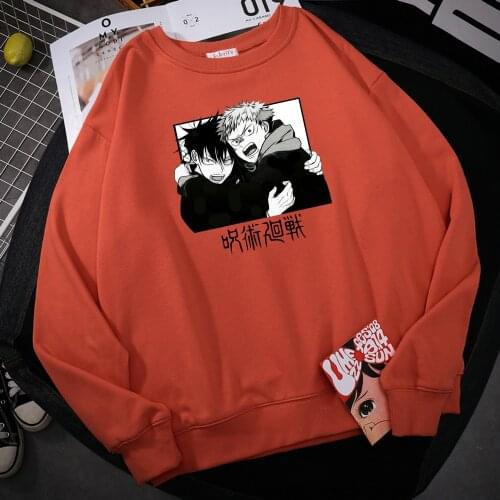 Jujutsu Kaisen Satoru Gojou Prints Men Hoody Autumn Loose Sweatshirt Casual Fleece Hooded Harajuku Crewneck Women Streetwear