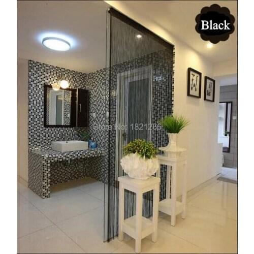 Classic solid color curtain striped white gray champagne line curtains jalousie window room divider door decoration 300x260cm