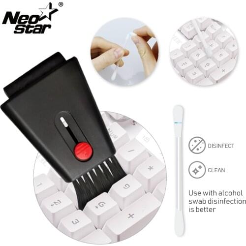 Computer Keyboard Cleaner Screen Clean bursh and Cotton Swab Stick Cleaner Kit for Laptop Desktop Keyboard