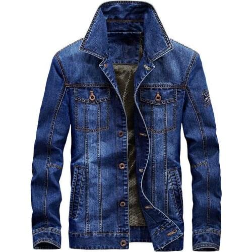 Fashion Spring Autumn Denim Jacket Cotton Men Casual Cowboy Coat Jeans Jacket OUTWEAR Cardigan Male Clothing Big Size 4XL