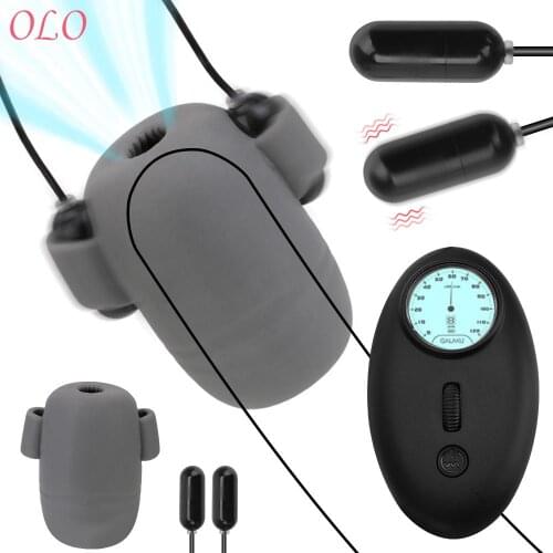 Penis Sleeve Vibrators Male Masturbator Cup Delay Ejaculation 8 Modes 12 Speeds Glans Trainer Sex Toy For Men