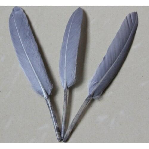 New Hot Pretty 100pcs/lot Beautiful gray Goose Feather 4-6 Inches 10-15 cm Colorful