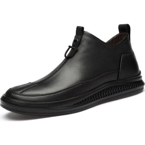 New Boots Genuine Leather Shoes Fashion Chelsea Boots Office Dress Shoes Casual Business Pointed Toe Fashion Shoes Ankle Boots