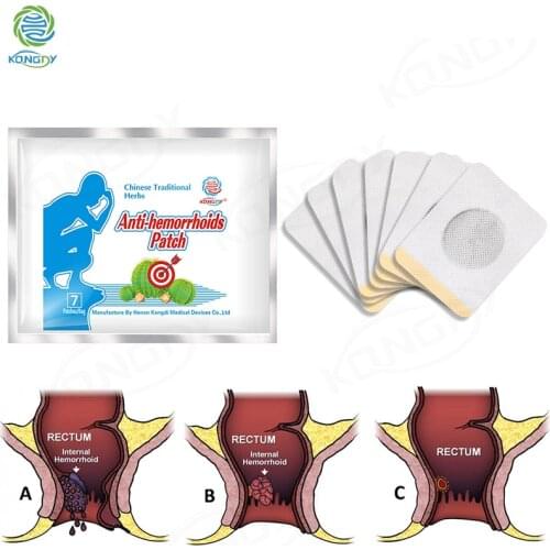 42PCS=6Bags Anti Hemorrhoid Patch Internal/External Hemorrhoids Therapy Powerful Hemorrhoids Pain Kill Piles Anal Fissure Patch