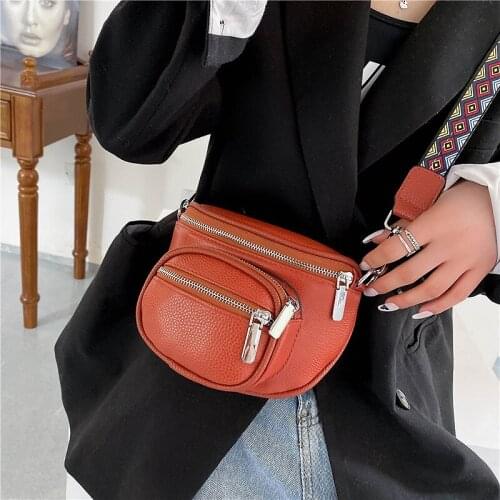 Casual Bag Female 2021 New Fashion Quality Wide Strap Shoulder Bag For Women Daily Phone Coin Purse Ladies Cross Body Bag Black