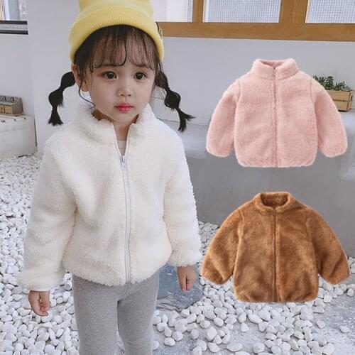 Promotion Cheap Warm Baby Girls Boy Coat Autumn Winter Kids Flannel Jacket for Babies Double-sided Fleece Childrens Clothing