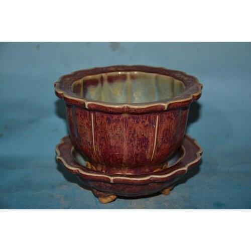 Rare Song Dynasty(961--1275) porcelain Flower Pot,Jun Kiln, best collection & adornment, Free shipping