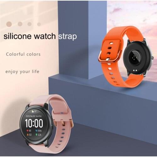 Watch Strap Sweat-proof Breathable Electroplated Buckle Watch Belt Sports Replaceable Watch Band for Xiaomi Haylou Solar LS05
