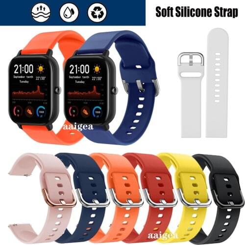 20mm Soft Silicone Band Strap for Huami Amazfit GTS 2e GTS2 mini for Huami Amazfit GTR 42mm Band With Fashional Colors