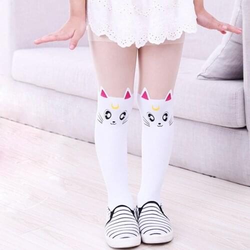 Cartoon Designs Girls Tights Lovely Velvet Stockings for Girls Cartoon Patchwork Dancing Kids Tight Pantyhose Stocking 4-12 Year