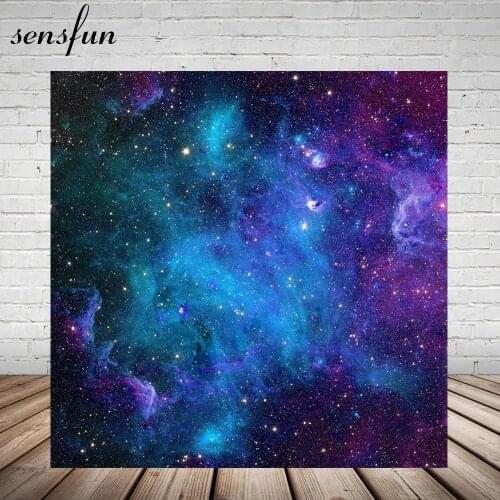 Sensfun Outer Space Little Stars Night Backdrop For Photo Studio Blue Purple Custom Backgrounds Vinyl
