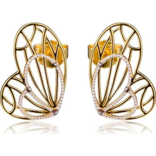 CKK Earrings for women Openwork Butterflies Stud Earring BrincoS 925 Sterling Silver Jewelry Pendientes Earings Orecchini