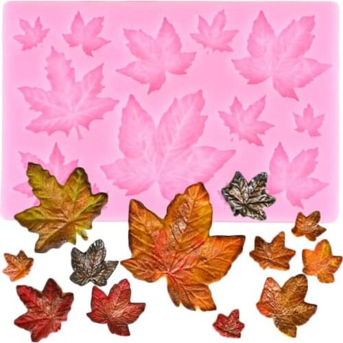 Maple Leaf Silicone Mold DIY Party Chocolate Fondant Molds Cupcake Topper Cake Decorating Tools Polymer Clay Candy Resin Moulds