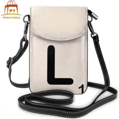 Monogram Shoulder Bag Monogram Leather Bag Small Student Women Bags Wedding Trendy Multifunction Purse