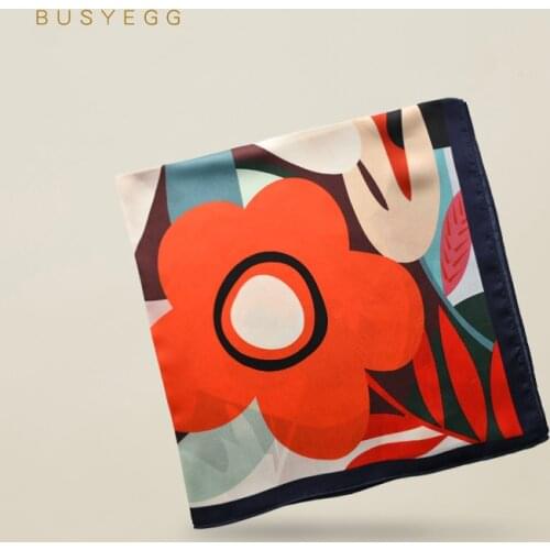 Retro little flower natural silk scarf girls 100% real silk high quality chust small square head scarves lady luxury gift schal