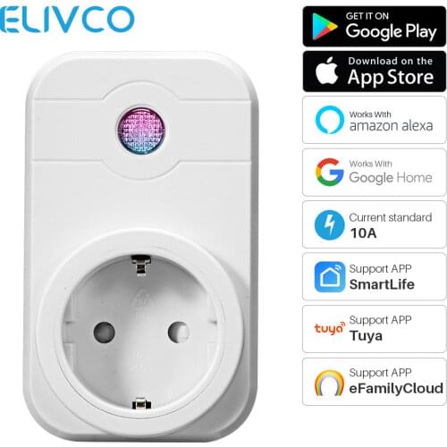 WiFi Smart Plug EU US AU UK 10A Timing Intelligent Socket No HUB Required APP Control Works With Alexa Google Home Mini