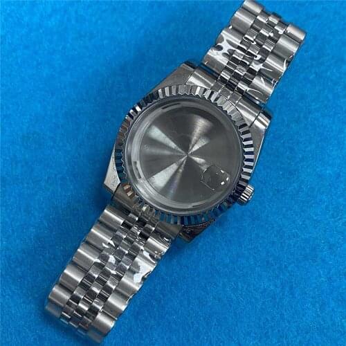 Spare Parts Watch Case + Strap Mineral Glass Watch Case for Japanese 8215/Pearl 2813 Movement