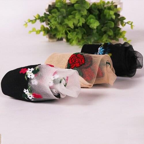 Sexy fishnet Women Lace Ruffle Soft Comfy Sheer Silk Elastic Mesh Knit Frill Trim Transparent Ankle funny socks 1pair=2pcs 3212