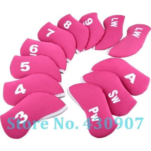 12pc/Set Golf Neoprene Iron Head Covers For Golf Iron Sets Wedge Cover universal Cover Fit R/H and L/H