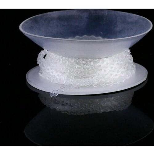 2Rolls Dental Orthodontic Elastics Ultra Rubber Power Chain Long Clear