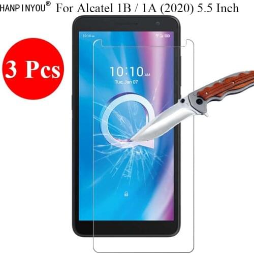3 Pcs/Lot New 9H 2.5D Tempered Glass Screen Protector For Alcatel 1B / 1A (2020) 5.5" Protective Film + Clean Tools