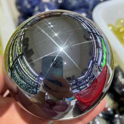 40-100mm natural terahertz magnetic sphere large crystal healing stone