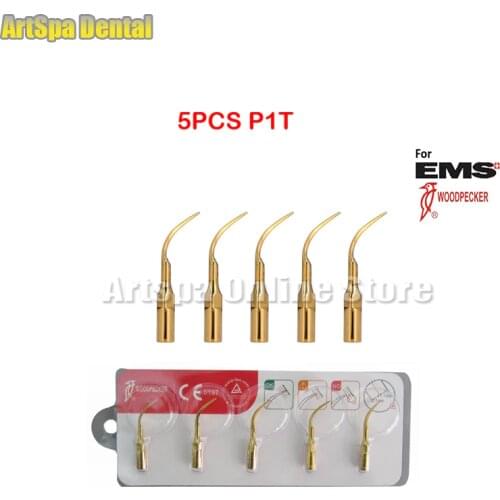 5Pieces Original Woodpekcer P1T Dental Piezo Ultrasonic Scaler Tips Compatible With EMS