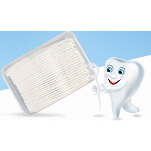 50Pcs Disposable Oral Teeth Cleaning Care Toothpick Dental Flosser Stick Pick