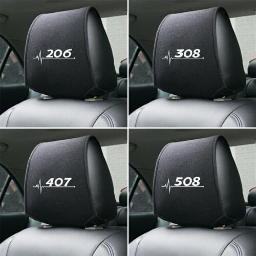 Interior accessories Universal Headrest Cover car styling for Peugeot 206 207 208 306 307 308 407 408 508 2008 3008 accessories