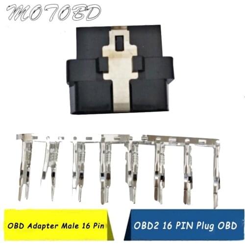 Car OBD2 Connector 16pin Male Plug 16 Pin OBD II OBD2 Diagnostic-tool cable with 16 Terminal Connector Plug