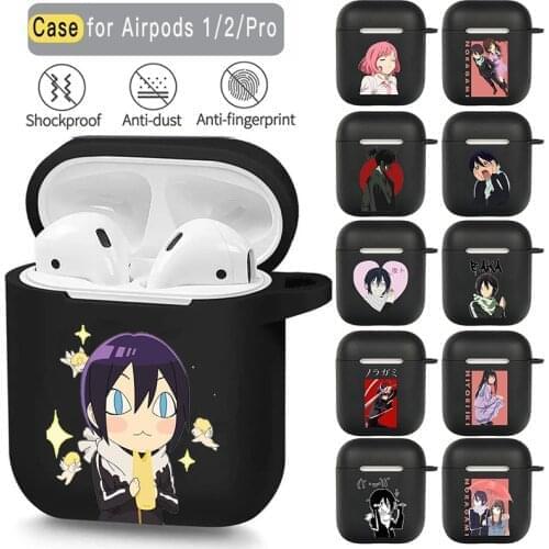 Japanese Yato Noragami Anime Art Airpods Case Protector for Airpods Earphone Earbuds Airpods Case Black Airpods Cover