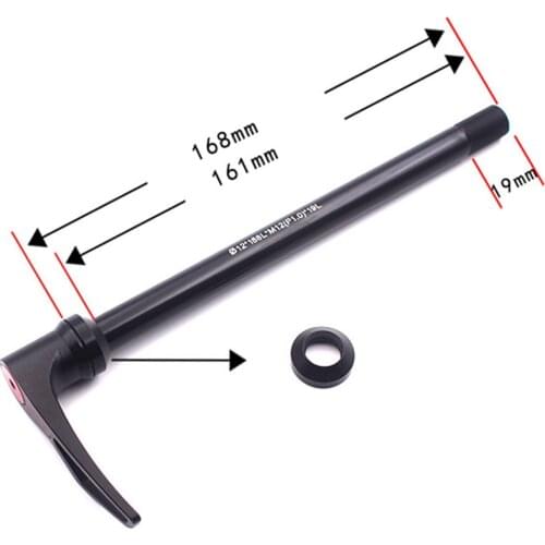 Black Thru Axle Metal Cycling Component 142x12MM Mountain Bike Bicycle 142*12 Rear Wheel Skewers Bicycle Accessories Parts