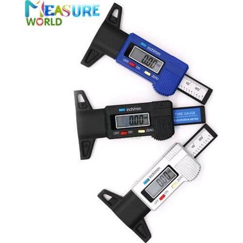 Digital depth gauge caliper tread depth gauge LCD Tyre tread gauge For Car Tire 0-25mm Measurer Tool Caliper
