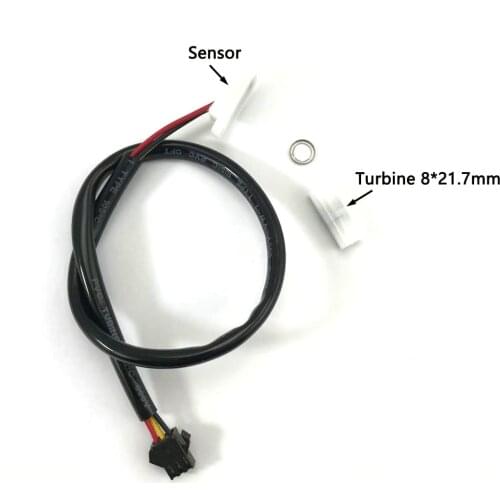 Sensor Turbine and Sleeve Spare Part for USC-HS41TA OD 8mm length 21.6mm hall effect water flow sensor turbine flow meter sensor