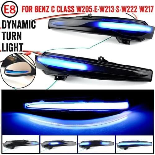 Dynamic Blinker For Mercedes Benz C E S GLC W205 X253 W213 W222 V Class W447 LED Turn Signal Light Side Mirror Indicator