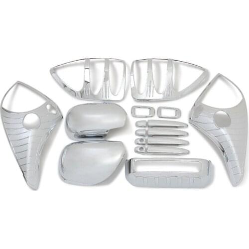 Chrome Exterior Full Set Cover Trim For TOYOTA Land Cruiser Prado J120 2003-2009 Car modification Auto parts