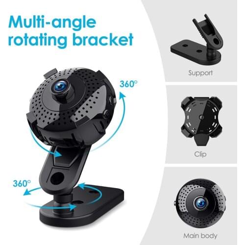 2MP 1080P 4K HD 140 Degree Wireless WIFI IP Camera Motion Detection CCTV Camera Intercom Baby Monitor 360Degree Rotating Bracket