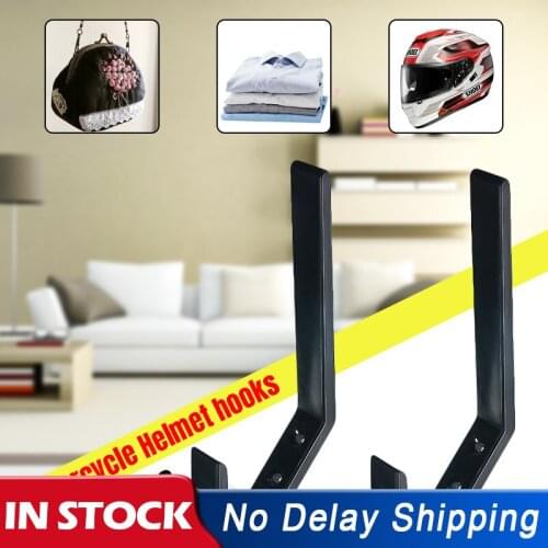 2 PCS Stainless Steel Large Motorcycle Helmet Holder Hook Multi-purpose Wall Mount Rack For Kitchen Door Cabinet