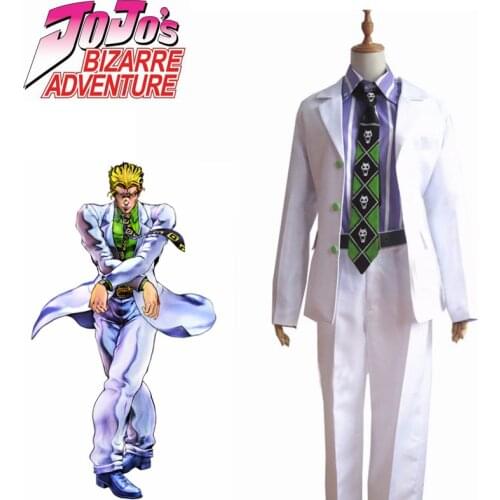 Anime Kawajiri Kosaku Cosplay Costume JoJos Bizarre Adventure Kira Yoshikage Cosplay Costume